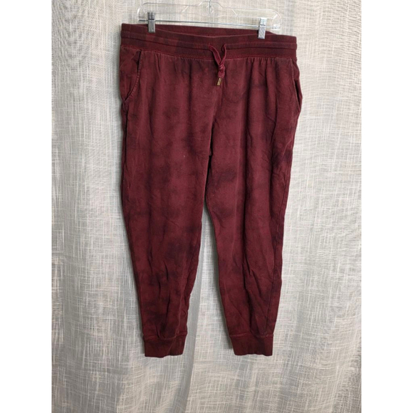 Women's Old Navy Maroon‎ tyedye Joggers Size L - Picture 1 of 5